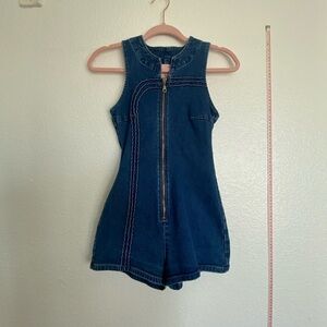 Blue Denim Romper